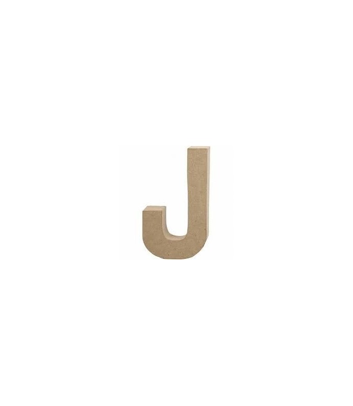 Letras Mache Mini J - H 5 X B 3,5 X T 2 cm